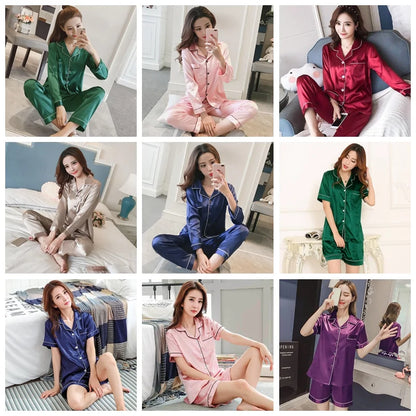 Women Silk Satin Pajamas  Perfect Gift  Voucher Sale