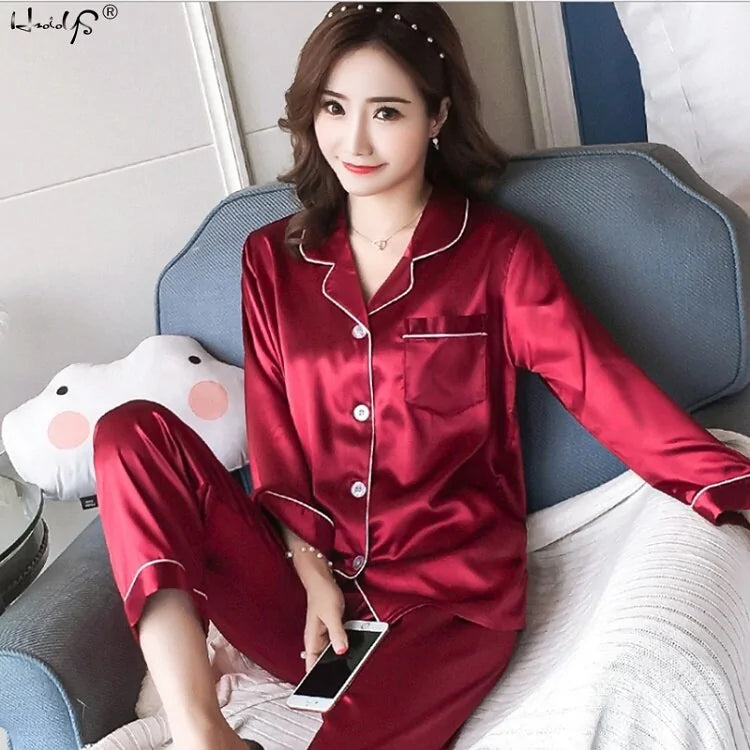 Women Silk Satin Pajamas  Perfect Gift  Voucher Sale